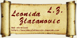 Leonida Zlatanović vizit kartica